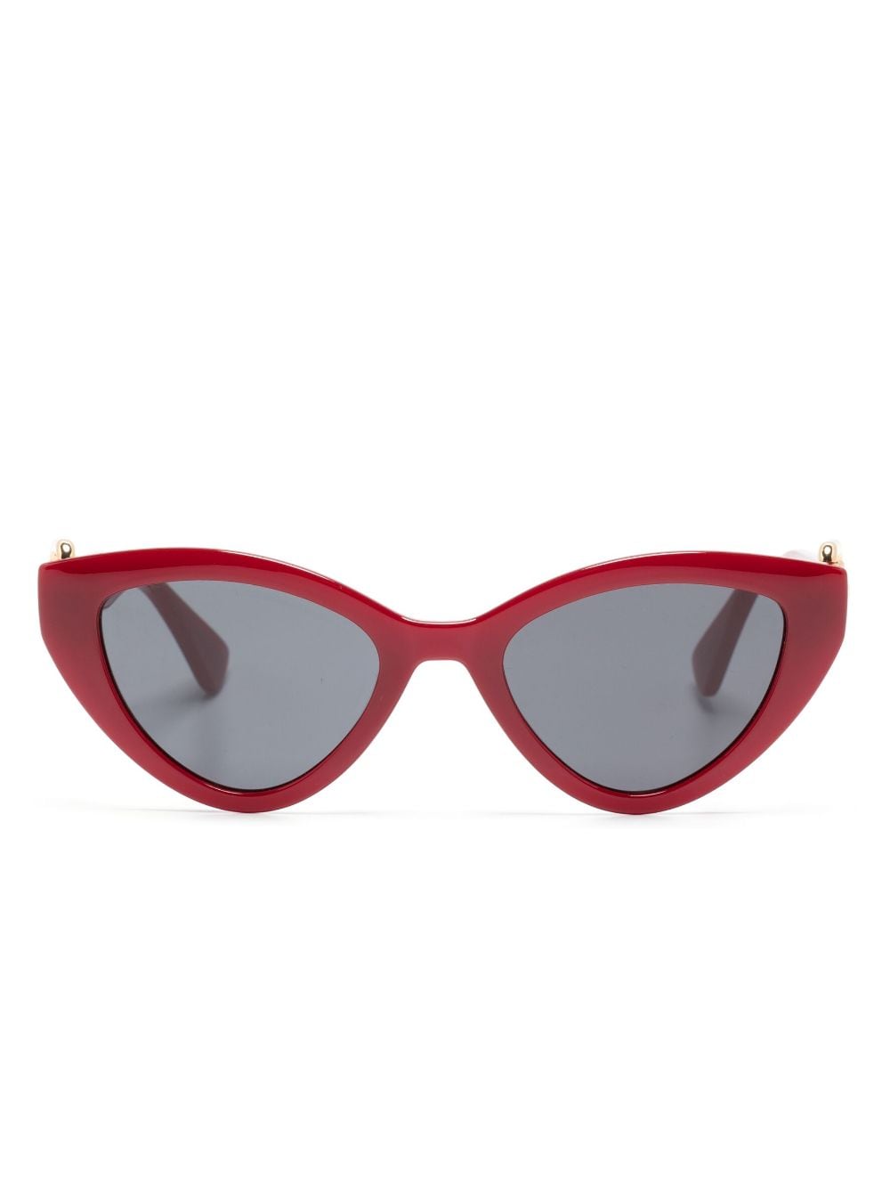 moschino eyewear lunettes de soleil teintées à monture papillon - rouge