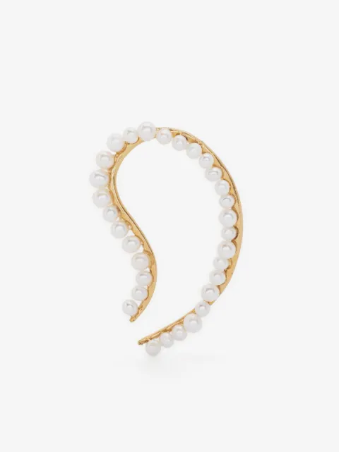 BEATRIZ PALACIOS Bandage pearl-embellished single earring