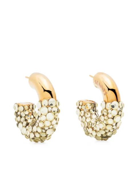 Sunnei rhinestone-embellished chunky hoop earrings