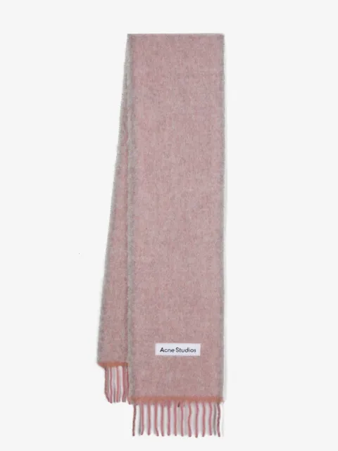 Acne Studios fringed mohair-wool scarf