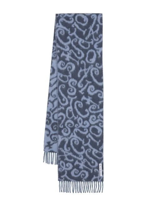 Acne Studios abstract-pattern fringed scarf