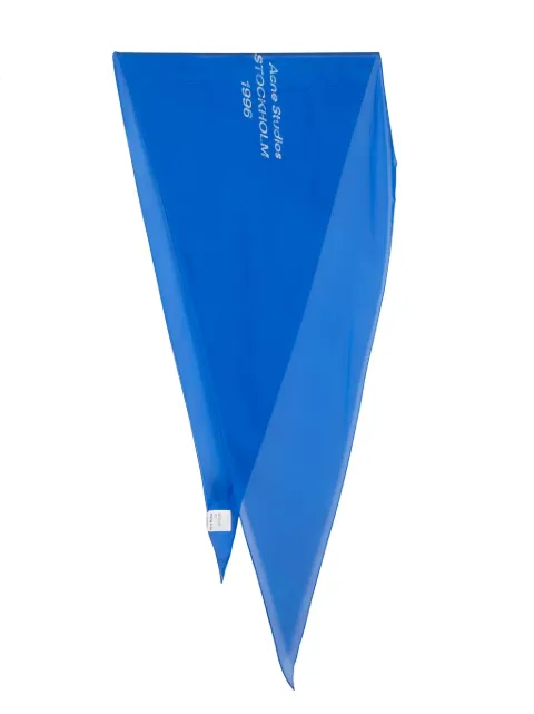 Acne Studios logo-print silk scarf