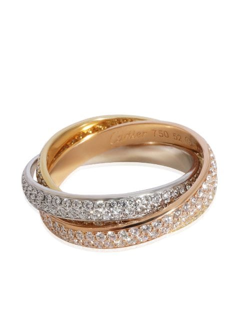 Cartier - pre-owned 18kt gold Trinity diamond ring