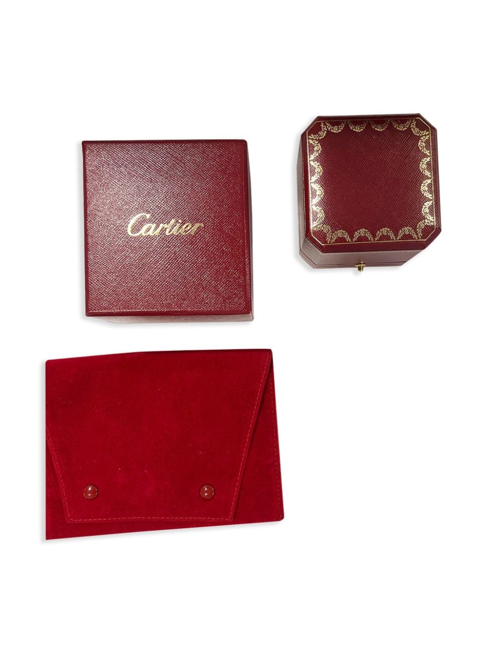 Pre-owned Cartier 18k黄金 Trinity 钻石戒指（典藏款） In Gold