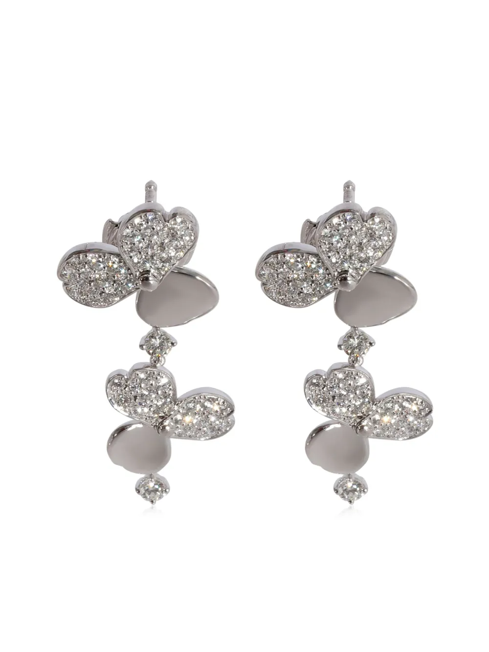 Diamond flower earrings new arrivals tiffany