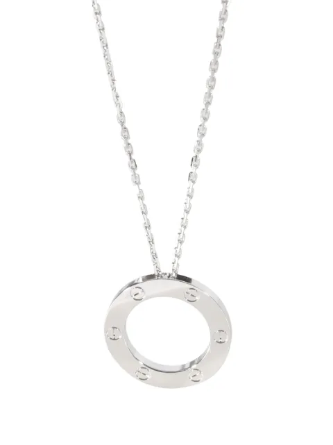 Cartier pre-owned 18kt white gold Love pendant necklace