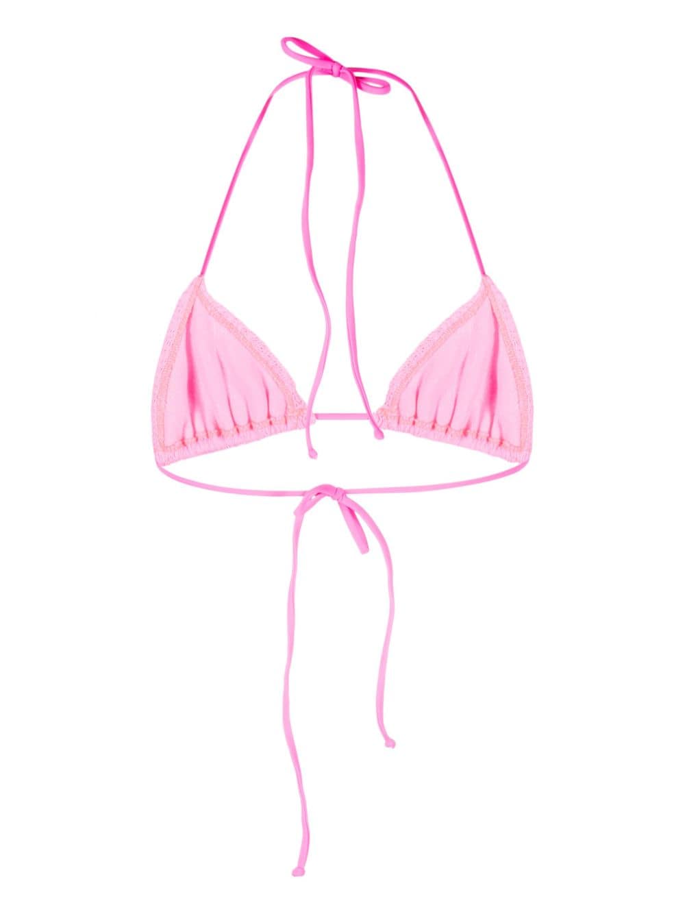 MC2 Saint Barth Leah seersucker bikini top - Roze