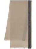 Ferragamo color-block logo-print scarf - Neutrals