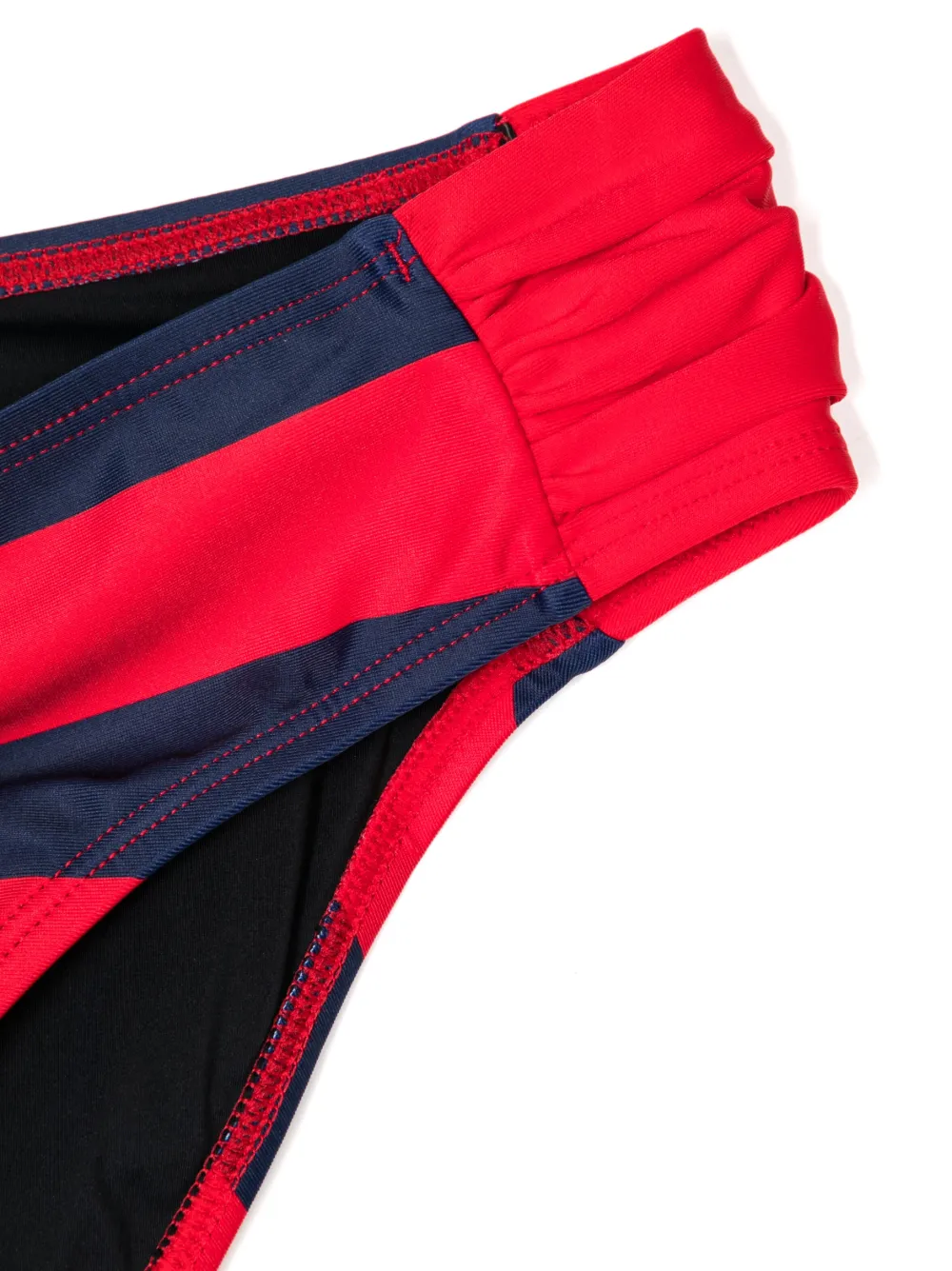 Perfect Moment Kids' Rash Guard Striped Bikini Set In Red ModeSens