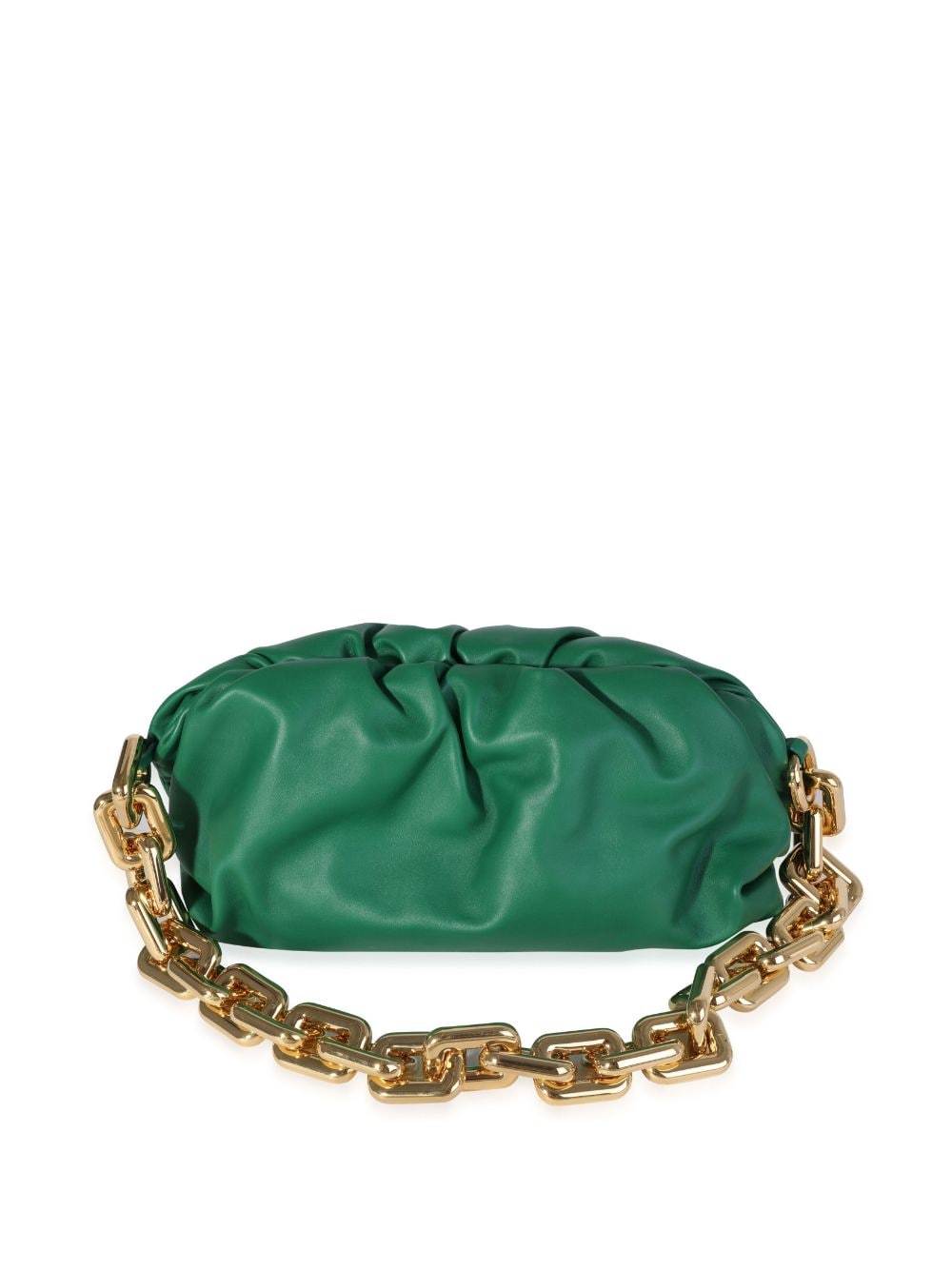 BOTTEGA VENETA The Chain Pouch Clutch Bag BLUE with Silver Hardware