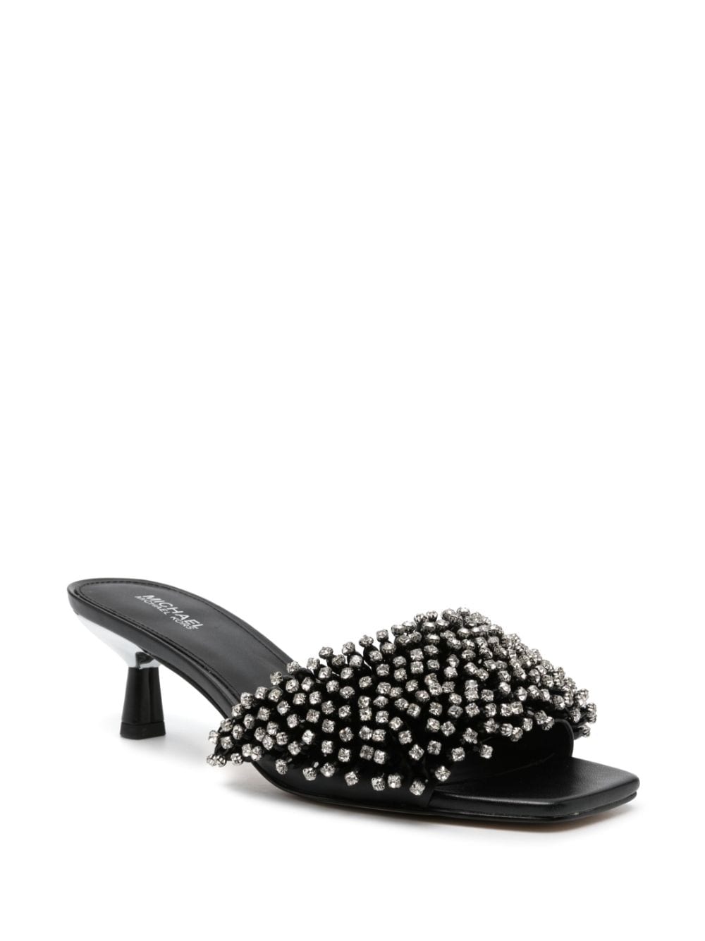 Michael Michael Kors Amal crystal-embellished leather sandals - Zwart