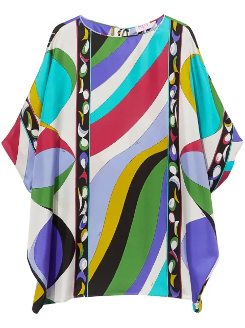 PUCCI Pesci-print silk kaftan dress