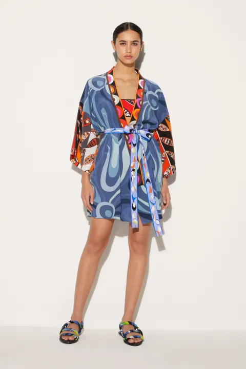 Marmo And Girandole-Print Silk Robe 
