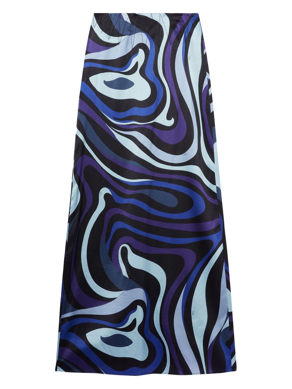 Shop Pucci Marmo-print Maxi Skirt In Blue