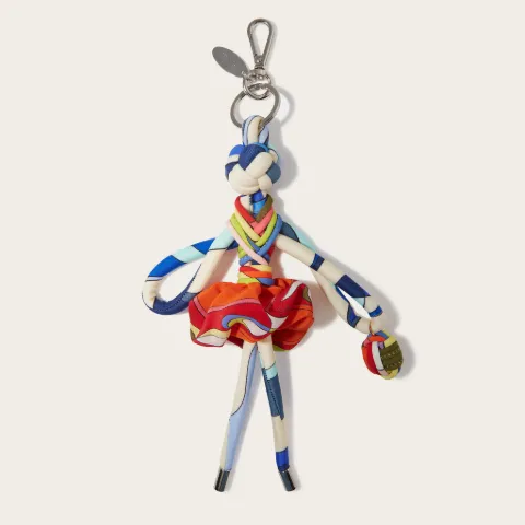 Patchwork-Print Keyring 