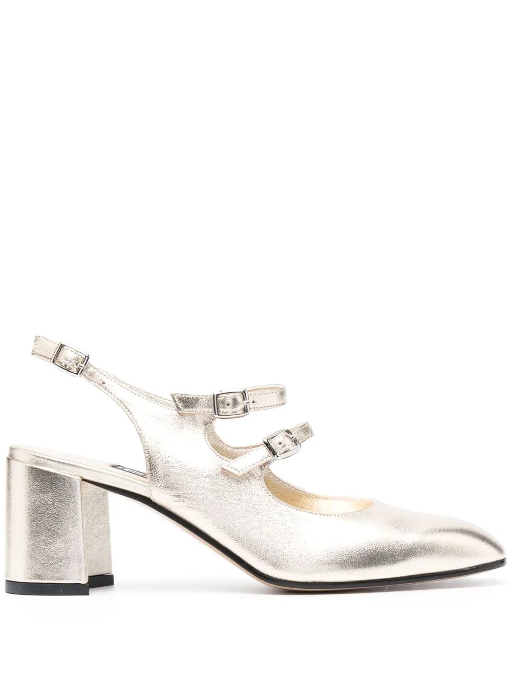 Carel Paris Banana 70mm metallic pumps Gold