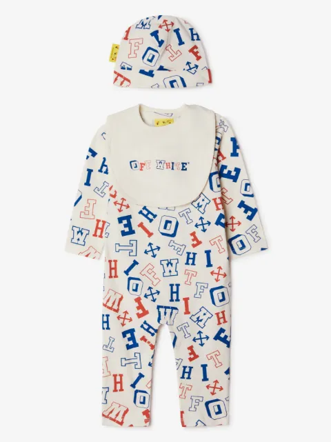 Off-White Kids Letters logo-print romper set