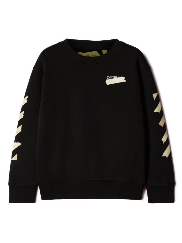 Off white black store diag arrows sweatshirt