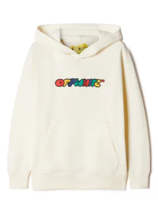 Off-White Kids ロゴ パーカー | ニュートラル | FARFETCH JP