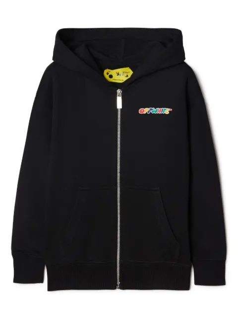 Off-White Kids худи на молнии с логотипом Arrows