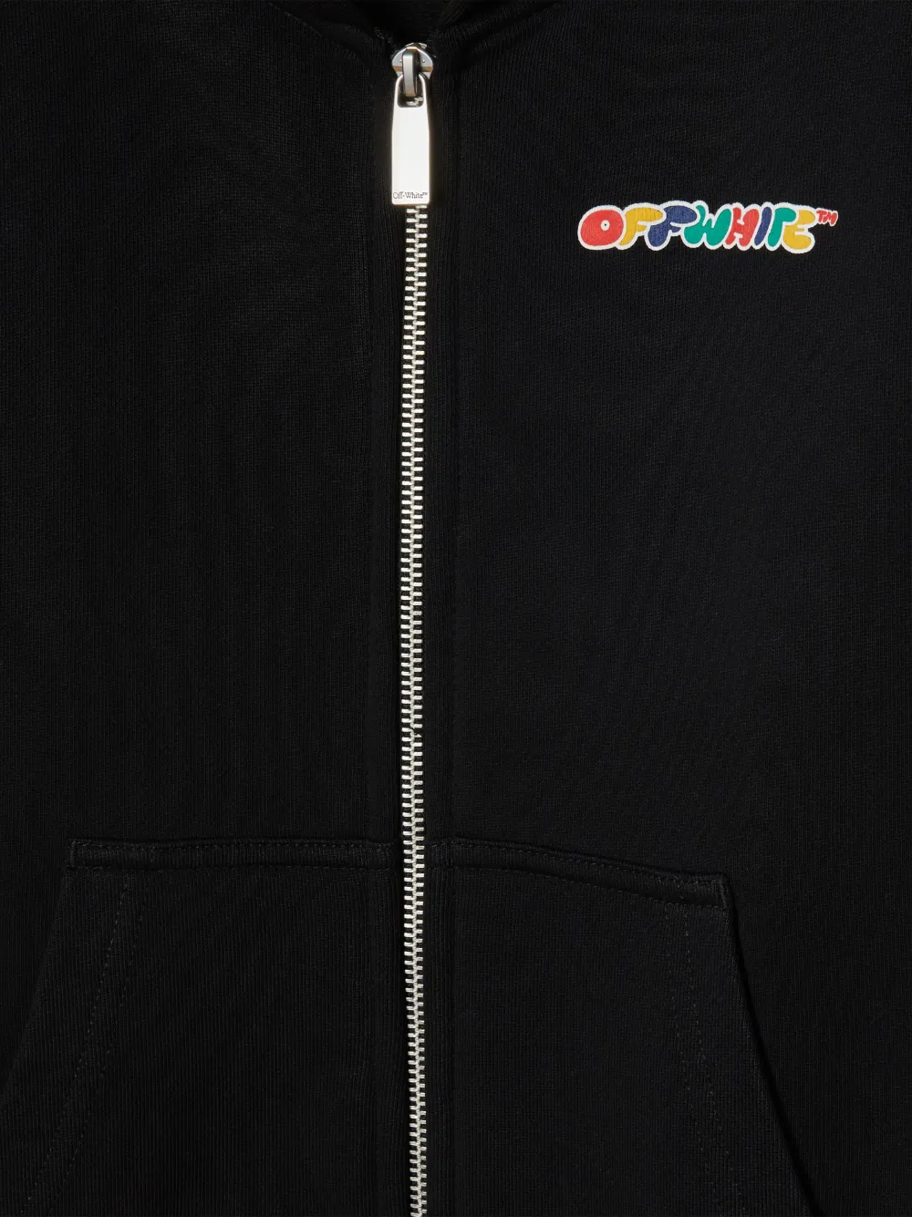 Off-White Kids ジップアップ パーカー | ブラック | FARFETCH JP