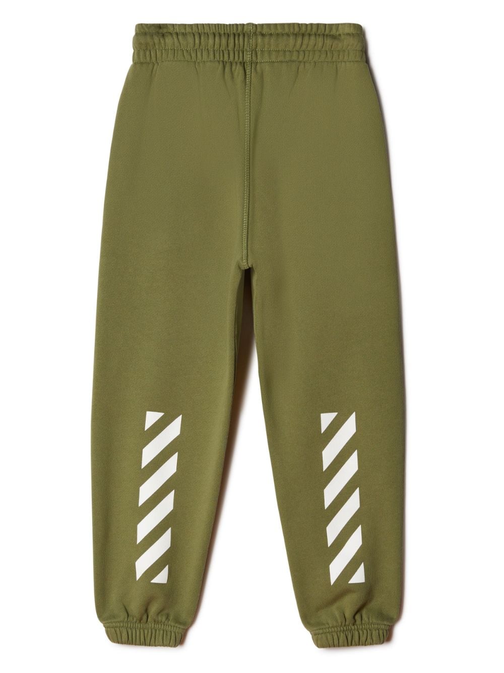 Shop Off-white Bookish Cotton Track Pants In Green