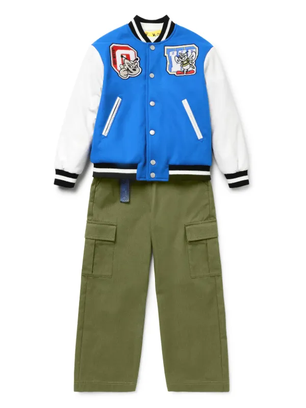 Boys white outlet bomber jacket