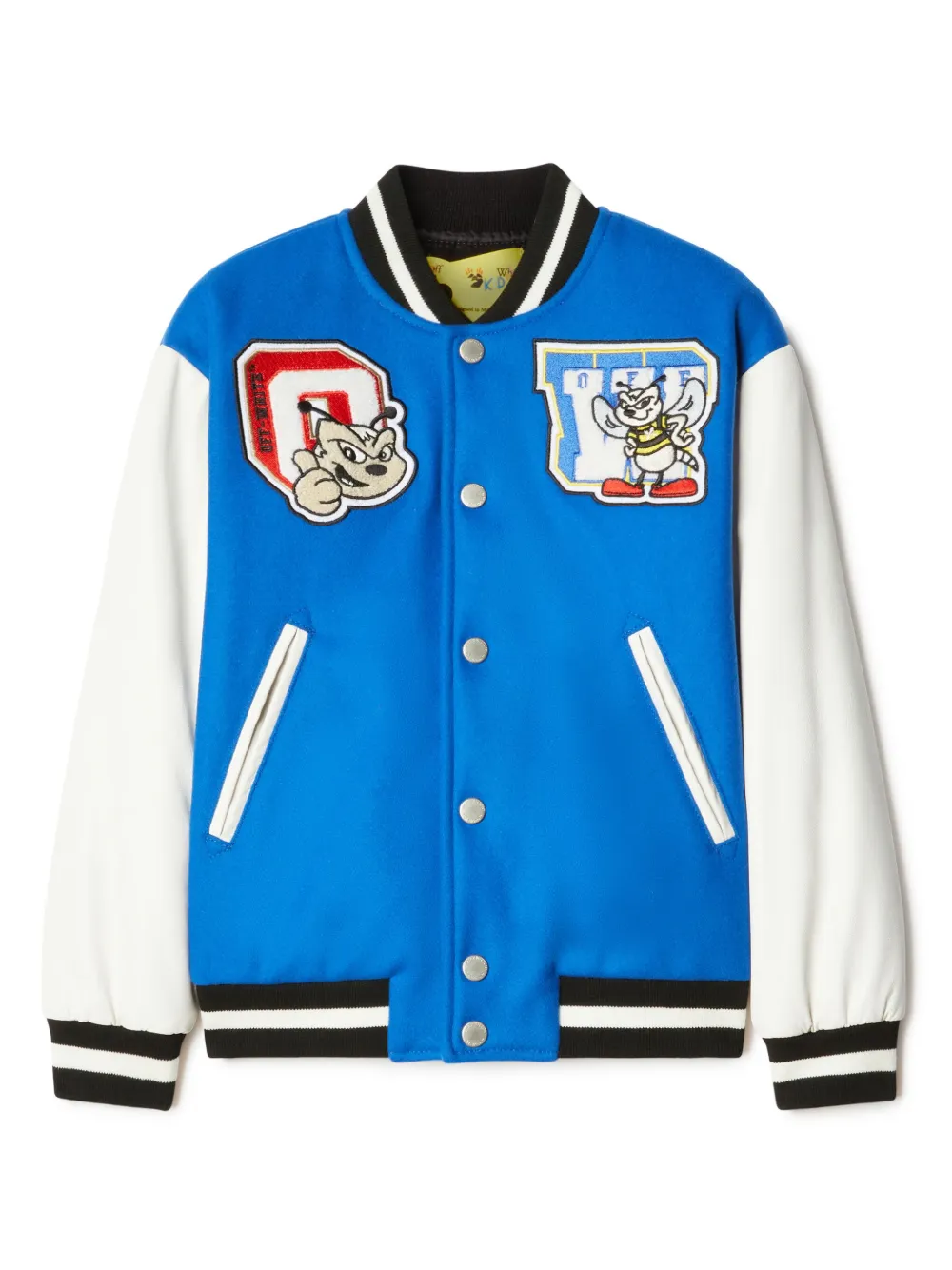 Image 1 of Off-White Kids patch-detail bomber jacket
