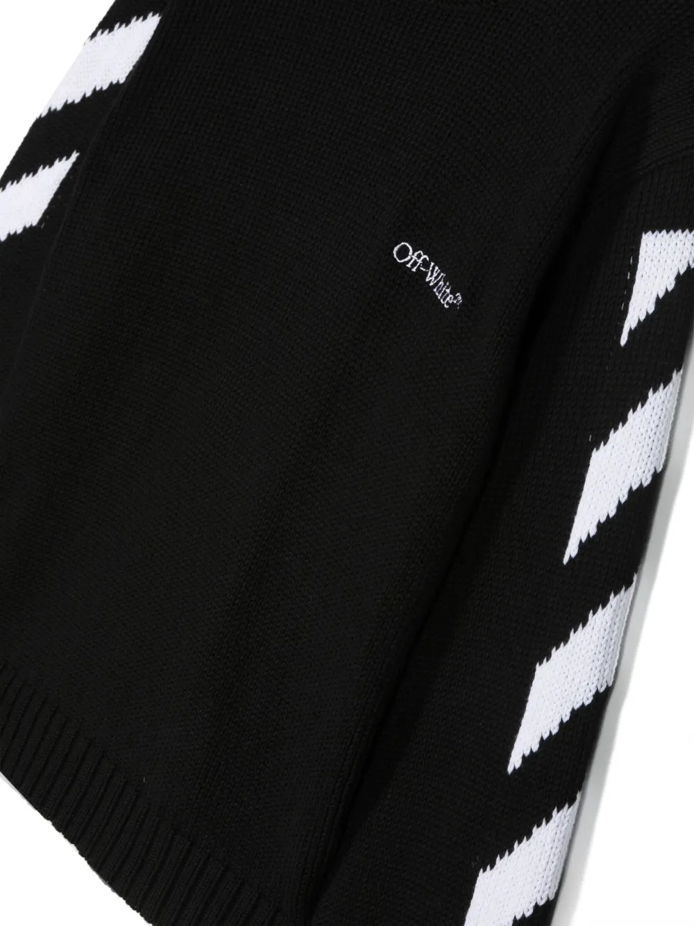 Shop Off-white Classic Arrow Cotton Jumper In Black White