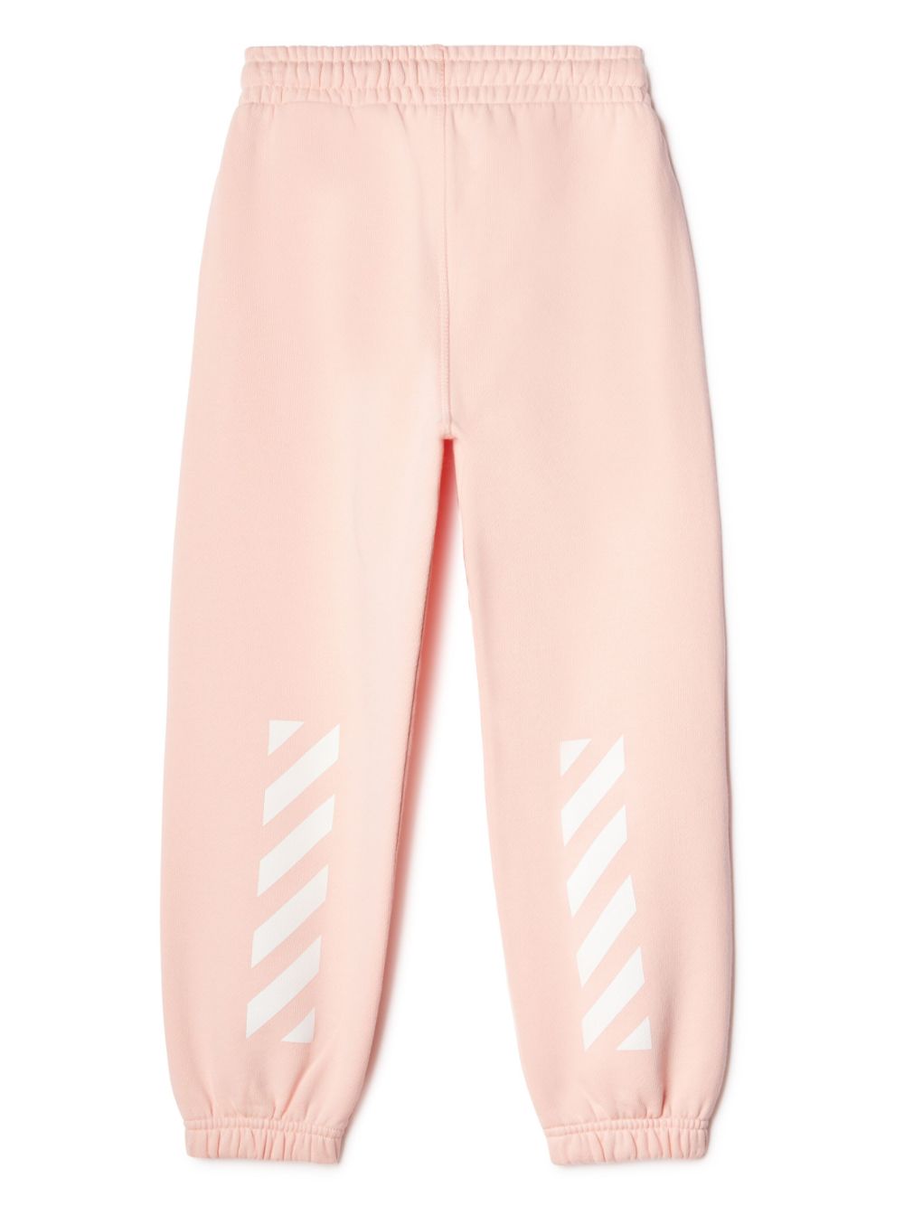 Pink shops joggers with white stripe