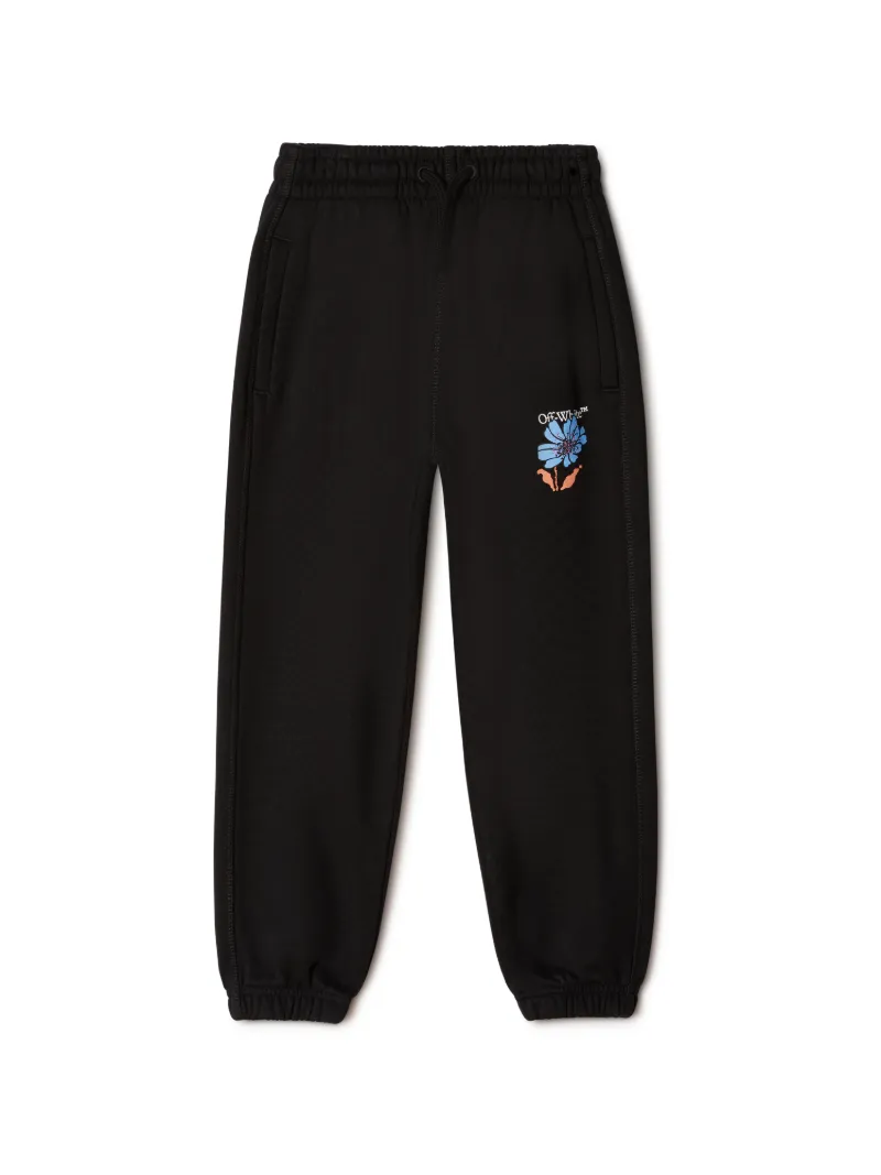 Sweathose mit Logo und Blumen