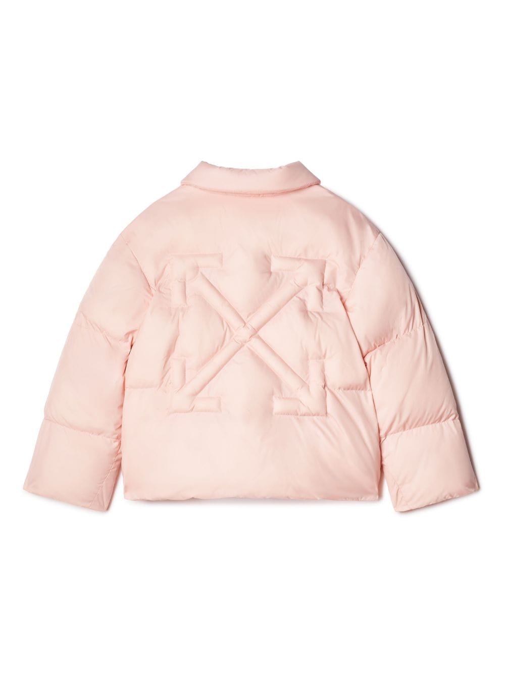 Shop Off-white Arrows-motif Quilted Padded Jacket In Pink