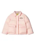 Off-White Kids Arrows-motif quilted padded jacket - Pink