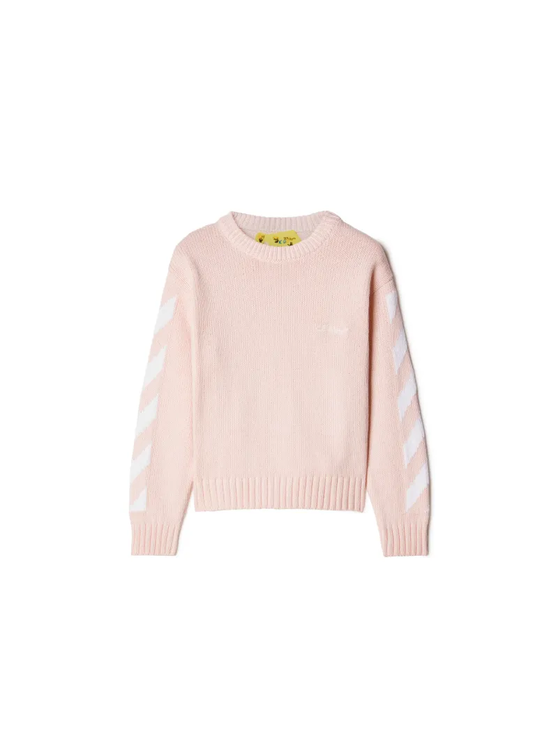 Klassischer Pfeil Strickpullover mit Rundhalsausschnitt