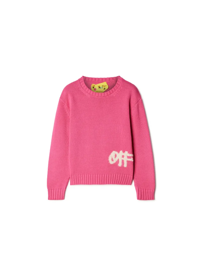 Off-Logo Strickpullover