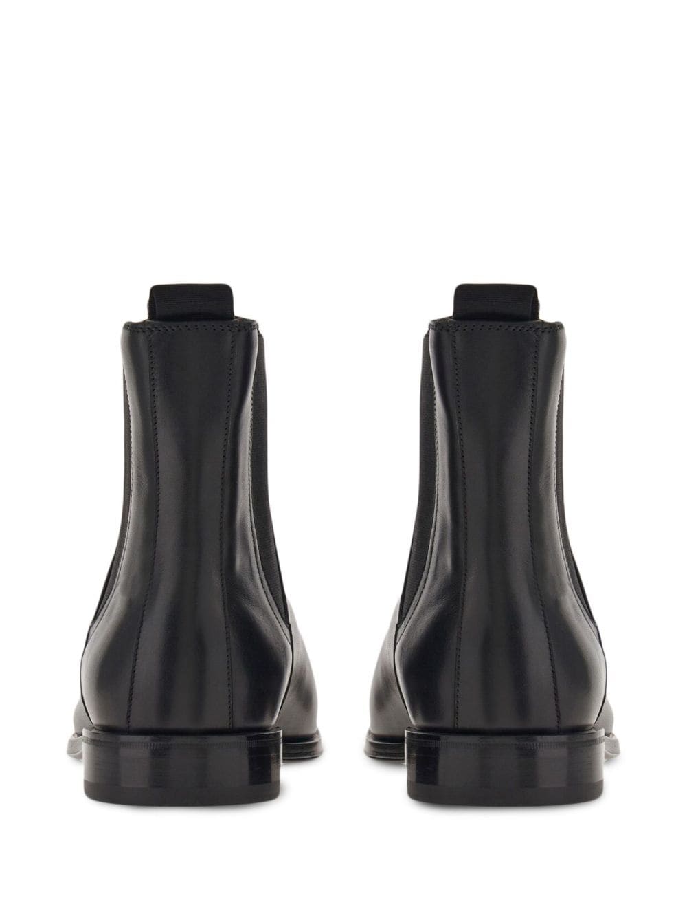 Shop Ferragamo Leather Almond-toe Boot In Black