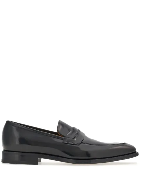 Ferragamo pointed-toe leather loafers