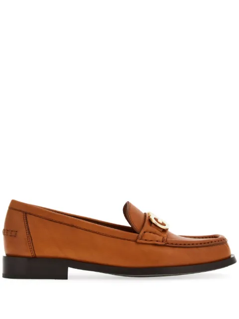 Ferragamo Gancini-ornament leather mocassins