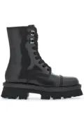 Ferragamo chunky-sole combat boots - Black