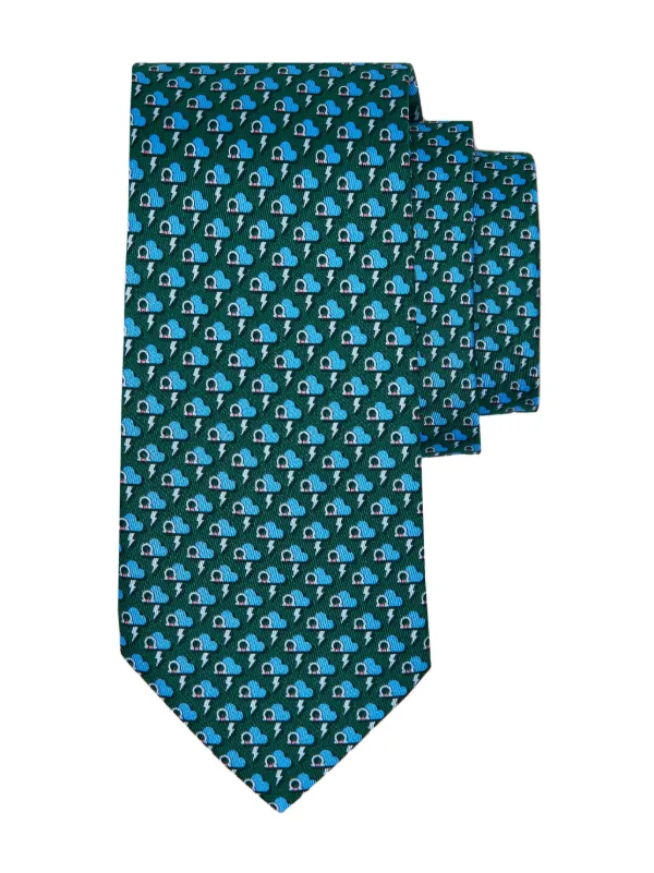 Green 2024 ferragamo tie