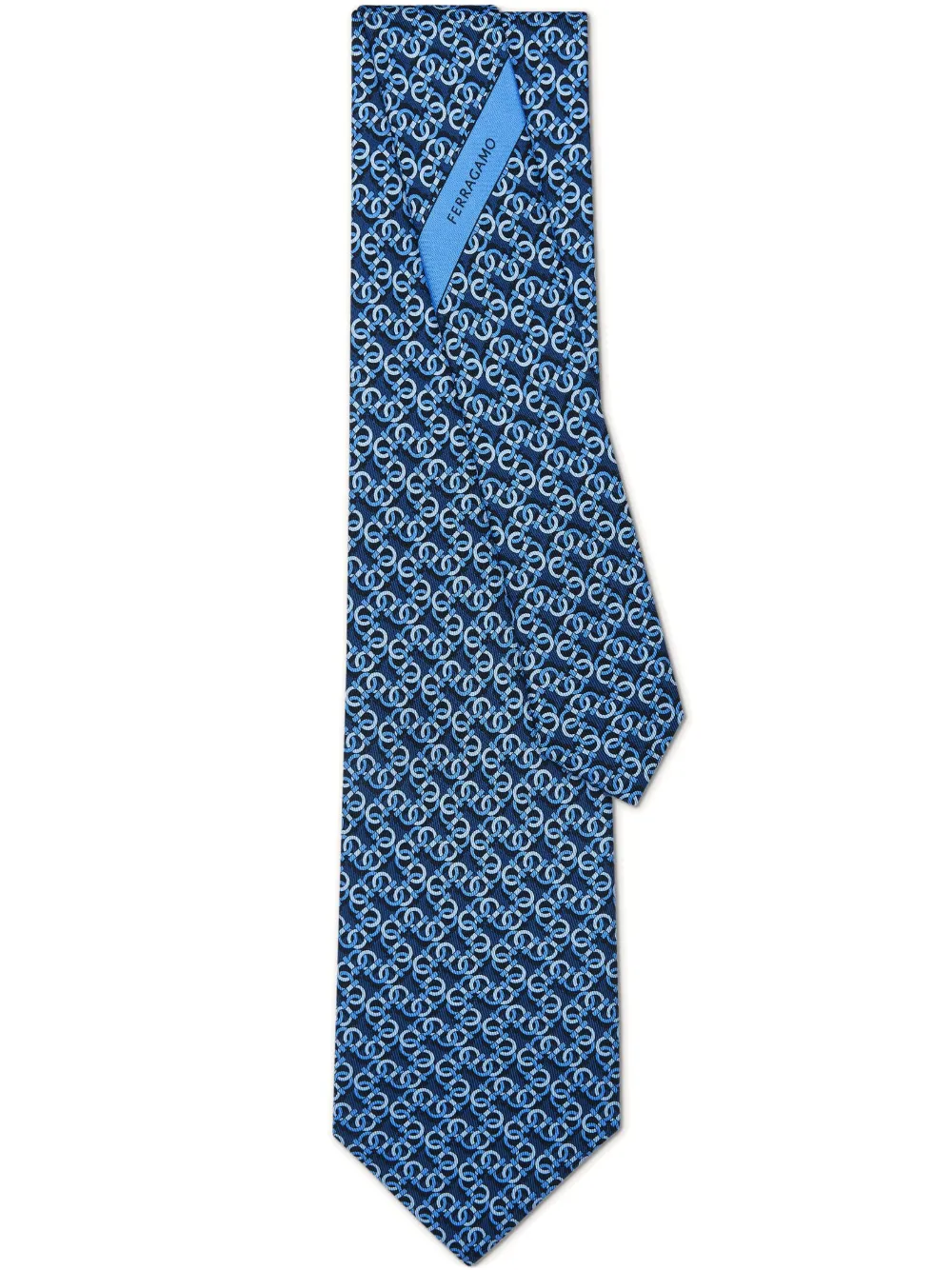 FERRAGAMO GANCINI-PRINT SILK TIE