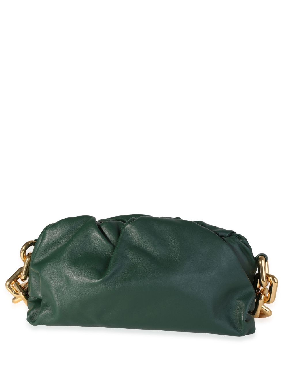 Pre-owned Bottega Veneta Chain Pouch Clutch Bag In Green