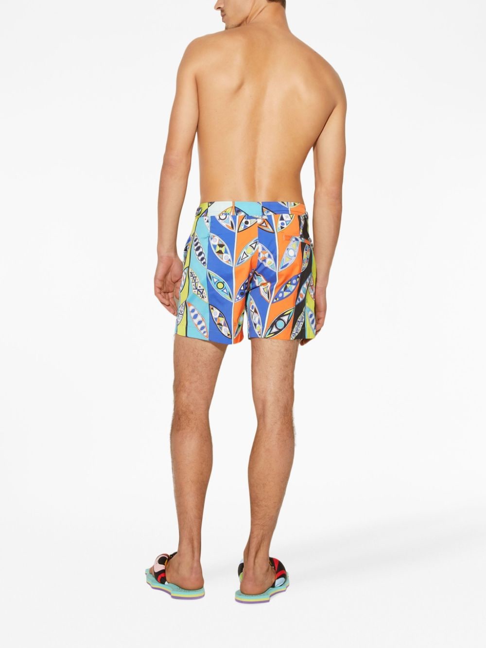Shop Pucci Graphic-print Swim Shorts In Blue