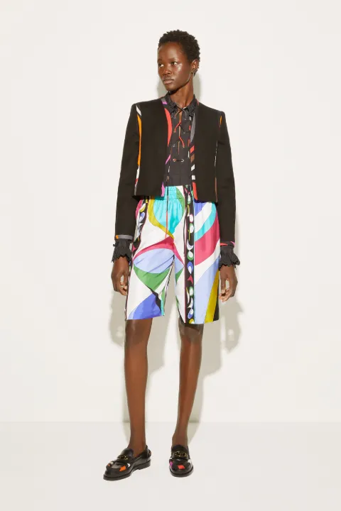 Marmo-Print Cotton Jacket 