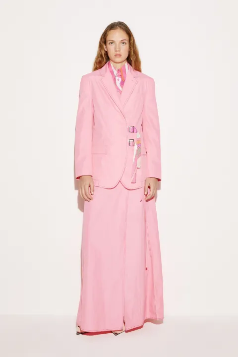 Marmo-Print Wrap Blazer