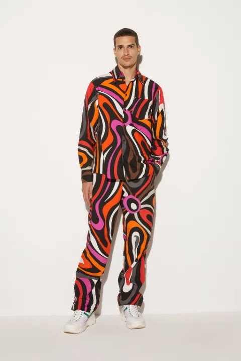 Marmo-Print Cotton Shirt 
