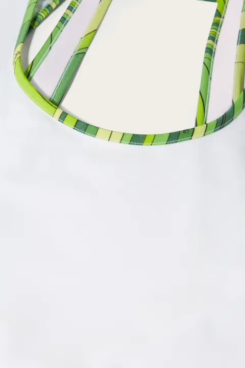 Iride-Print Cut-Out Swimsuit