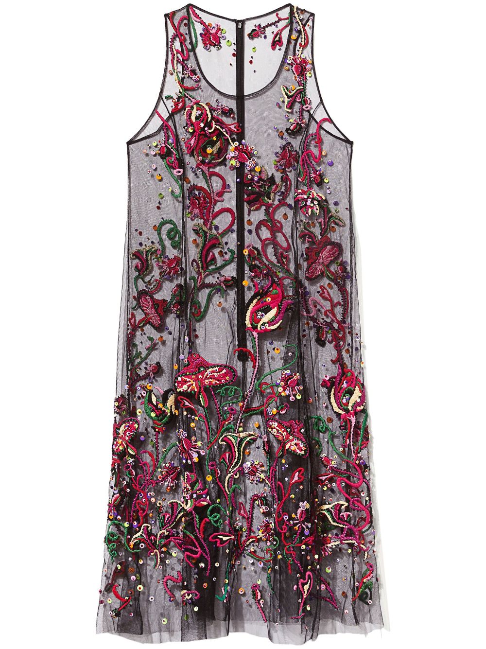 PUCCI Fungo-embroidered sheer beach dress - Multicolour