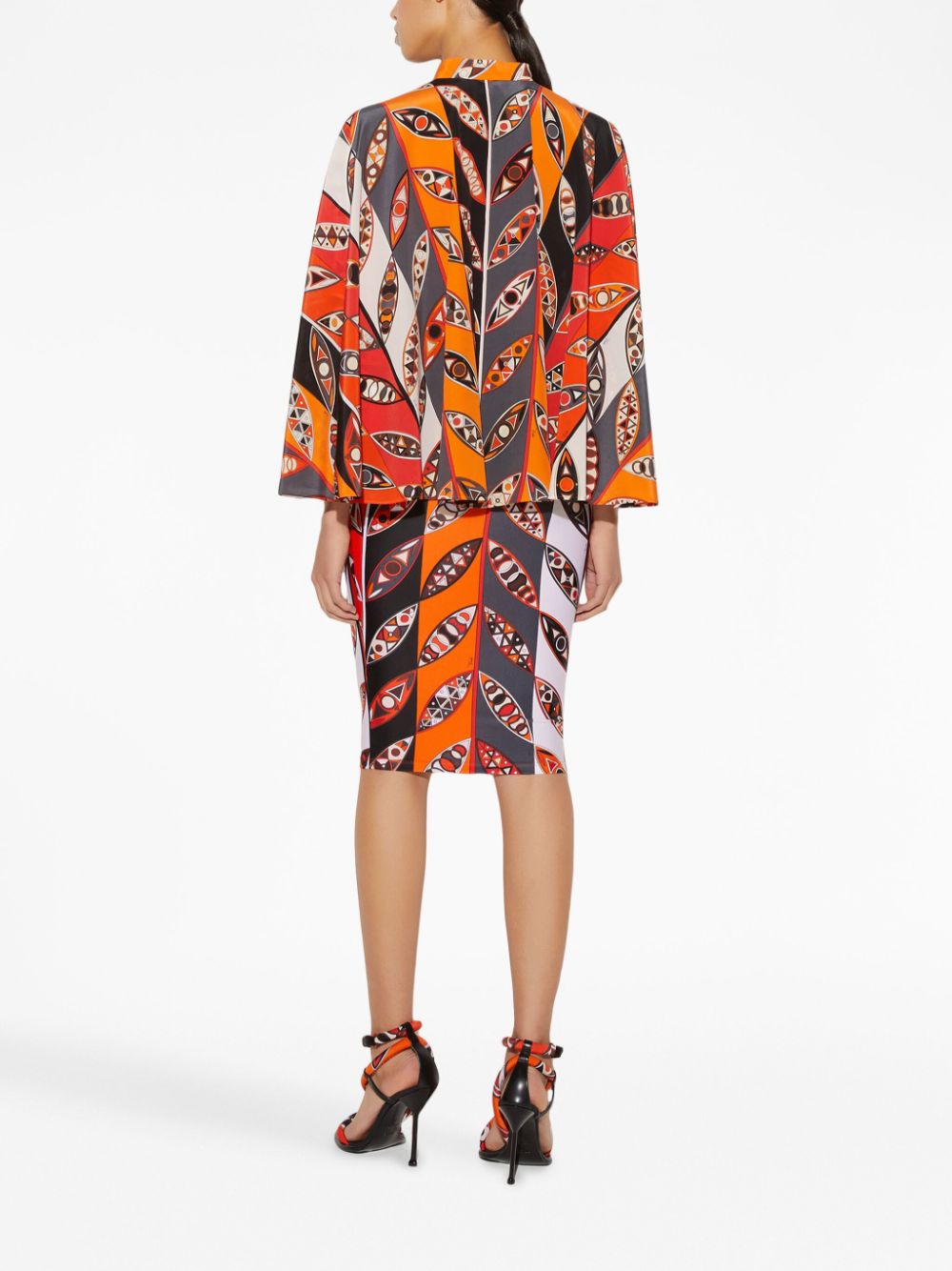 Shop Pucci Girandole-print Blouse In Orange