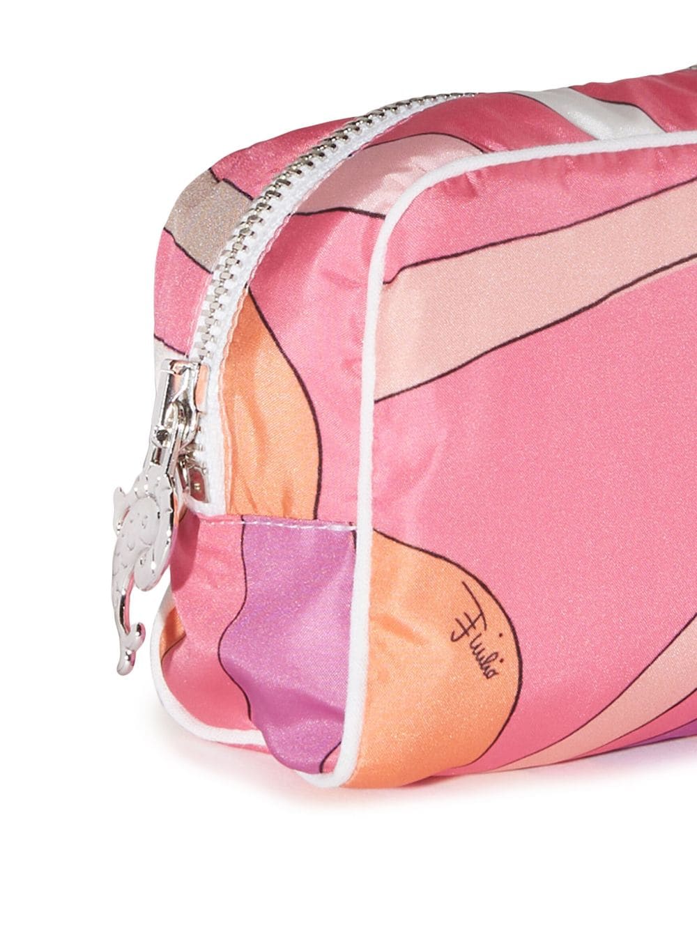 Shop Pucci Wave-print Make-up Bag In Pink